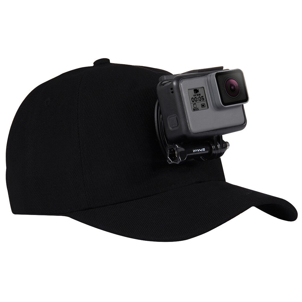 Mannen Baseball Cap Voor GoPro Action Camera Houder Hoed Met J-haak Buckle Mount Voor HERO 6/5 Zwart /5 sessie/4 Sessie/4/3 +/3/2: A