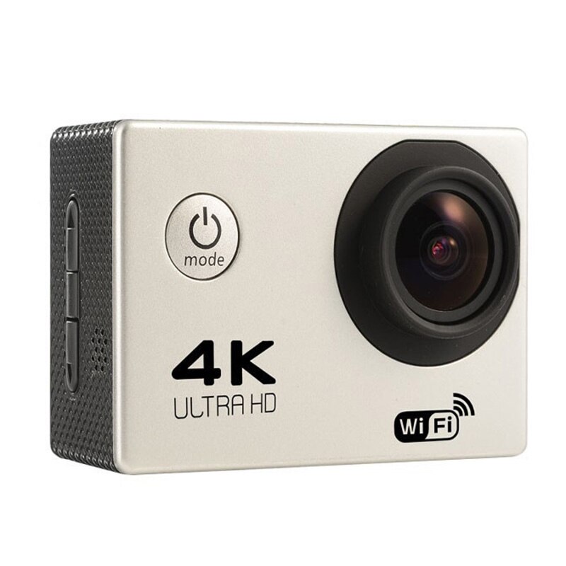 Draadloze Wifi Camera Hd 4K Waterdicht Groothoek 2.0 Inch Scherm Voor Outdoor Sport @ M23: Zilver