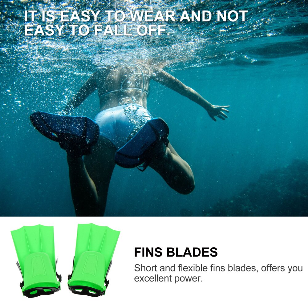 1 Pair Adult Swim Fins Swim Flippers Short Rubber Swim Flippers for Swimmer