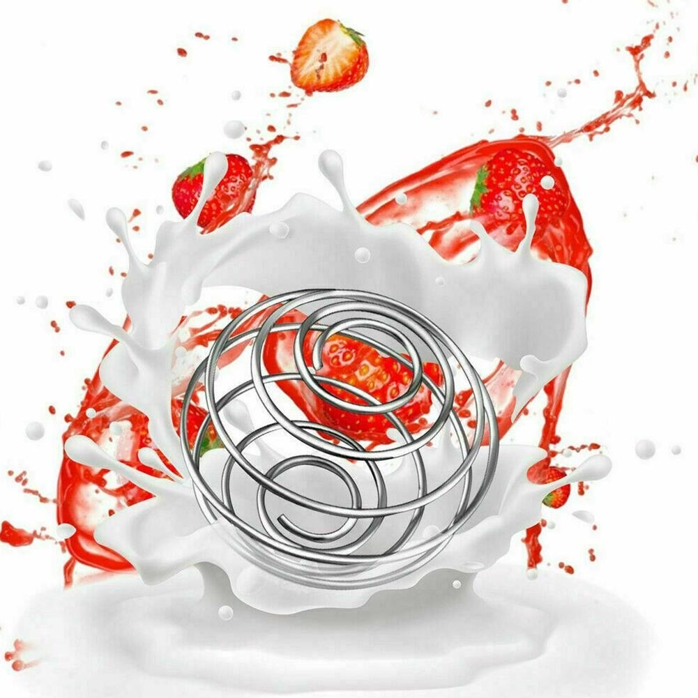1Pc acier inoxydable remuant boule mélangeur mixte bouteille lait jus mélange ensemble boisson mélangeur bouteille protéine Gadgets barre d'eau M2E7