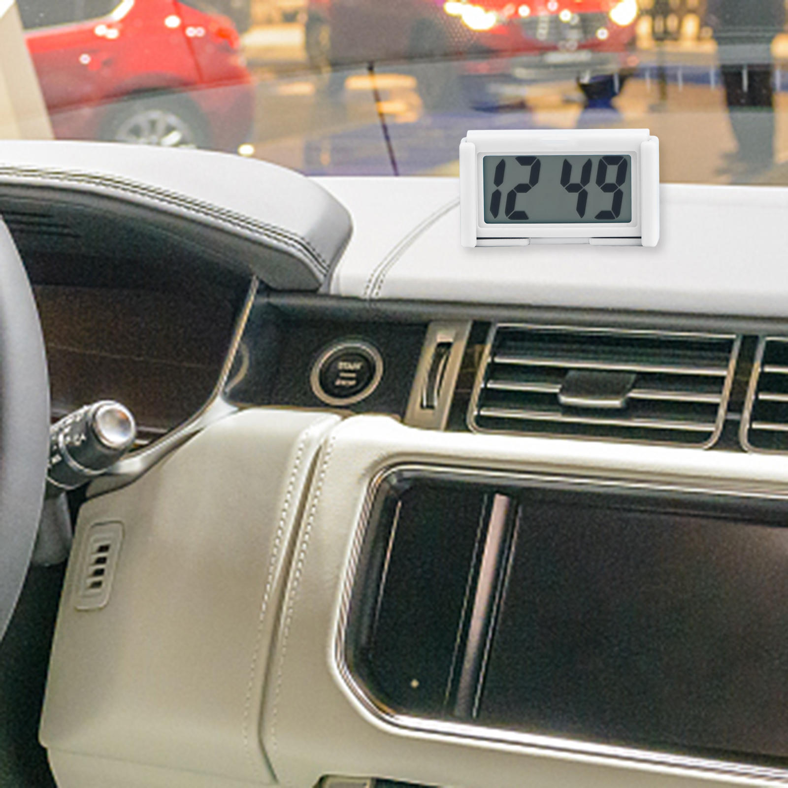 Mini horloge de tableau de bord de voiture, support Auto-adhésif Durable, horloge numérique électronique pour voiture
