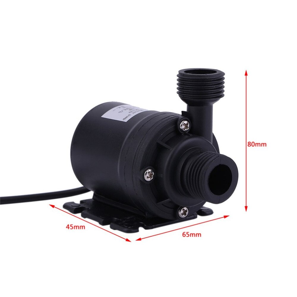 Ultra Quiet Mini DC 12V Lift 5M 800L/H Brushless Motor Submersible Water Pump Multifunction Threaded Water Pump