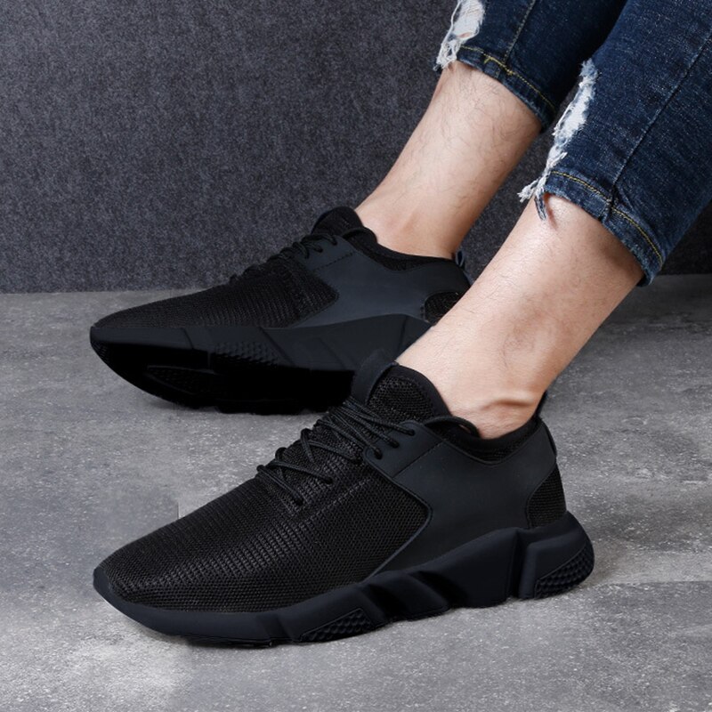 TaoBo-zapatos informales antiolor para hombre y mujer, calzado suave de masaje transpirable, color negro, Unisex,