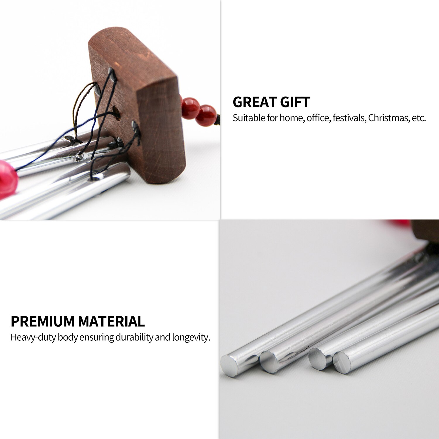 Wind Spinner Mental Wind Chime Outdoor Hanging Ornament Garden Hanging Decor Wind Spinner Stainless Garden Christmas Decor