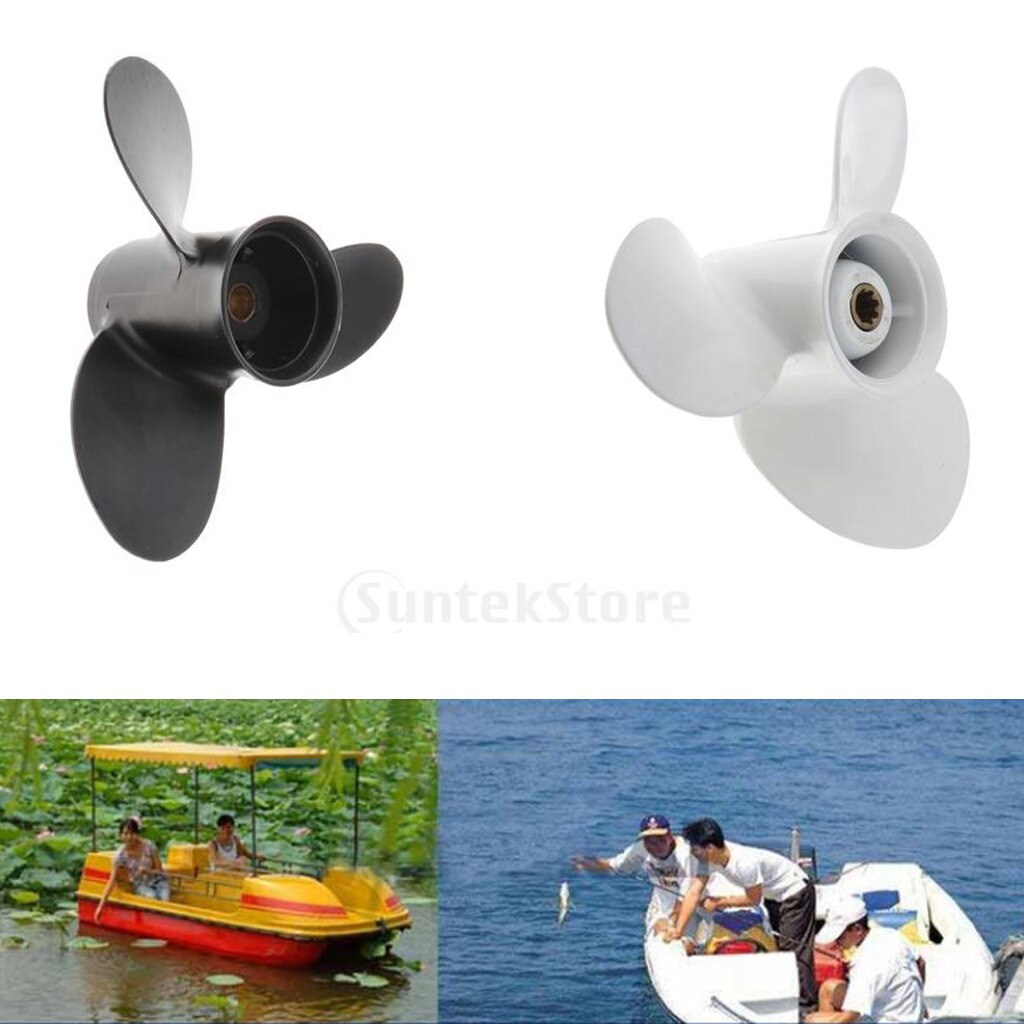 2 Stroke 3 Blade Prop Propeller for Inflatable Boat Kayak Canoe Fishing Dinghy Raft - Easy Installation - Select Sizes