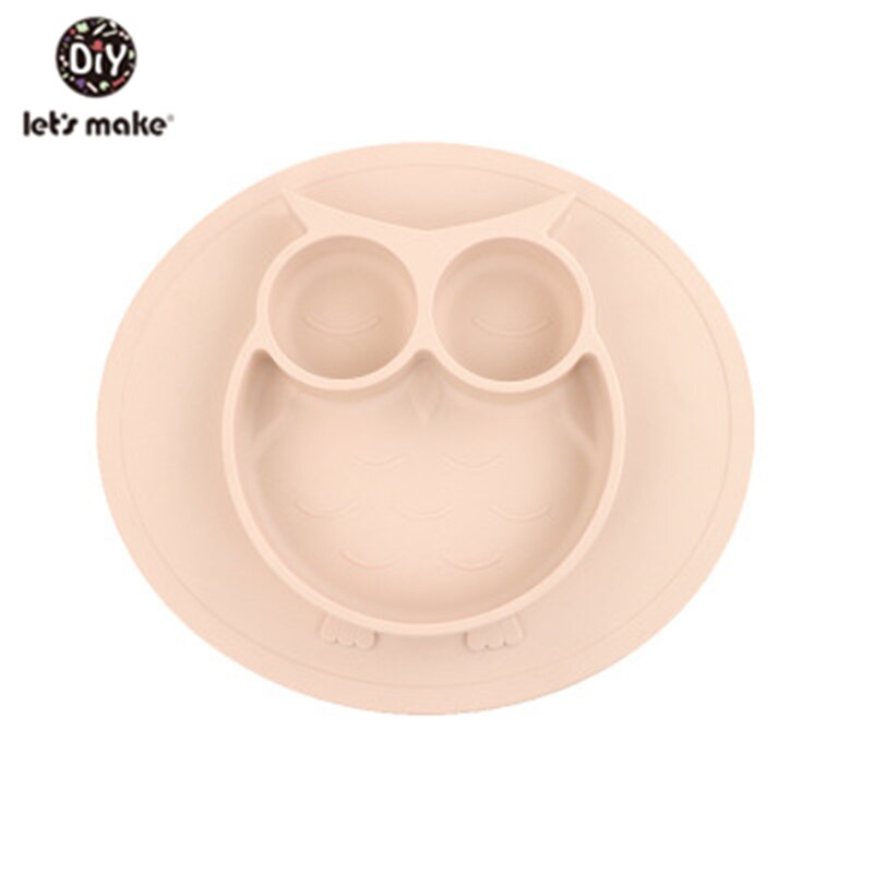 Uil baby siliconen dinerbord uil dinerbord kinderdinerbord antislip rooster aanvullend voedsel dinerbord voedselveilig: 2