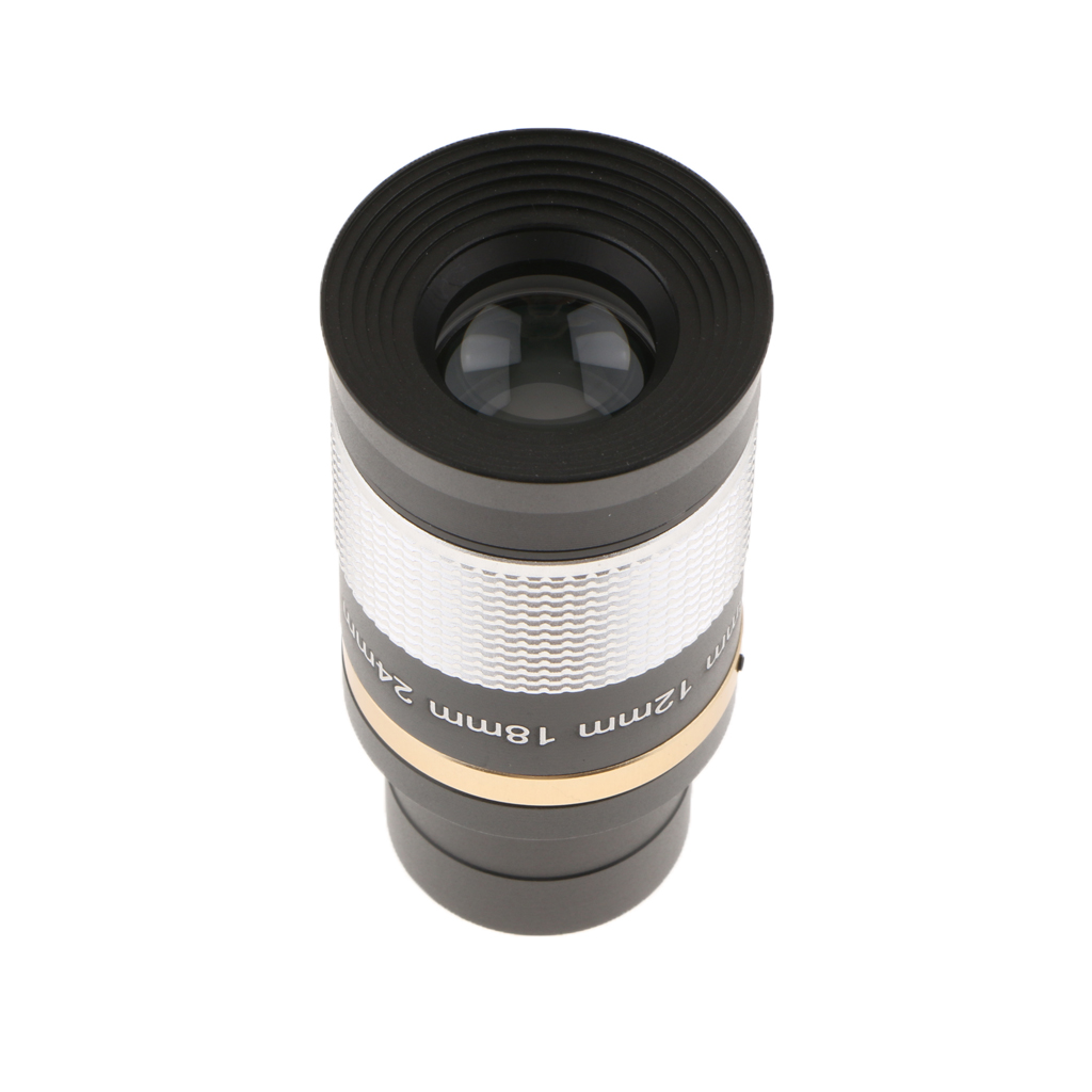 8-24mm okular 1.25 tums multibelagda optiska lins teleskoptillbehör för astronomi, aluminium alooy - svart+silver