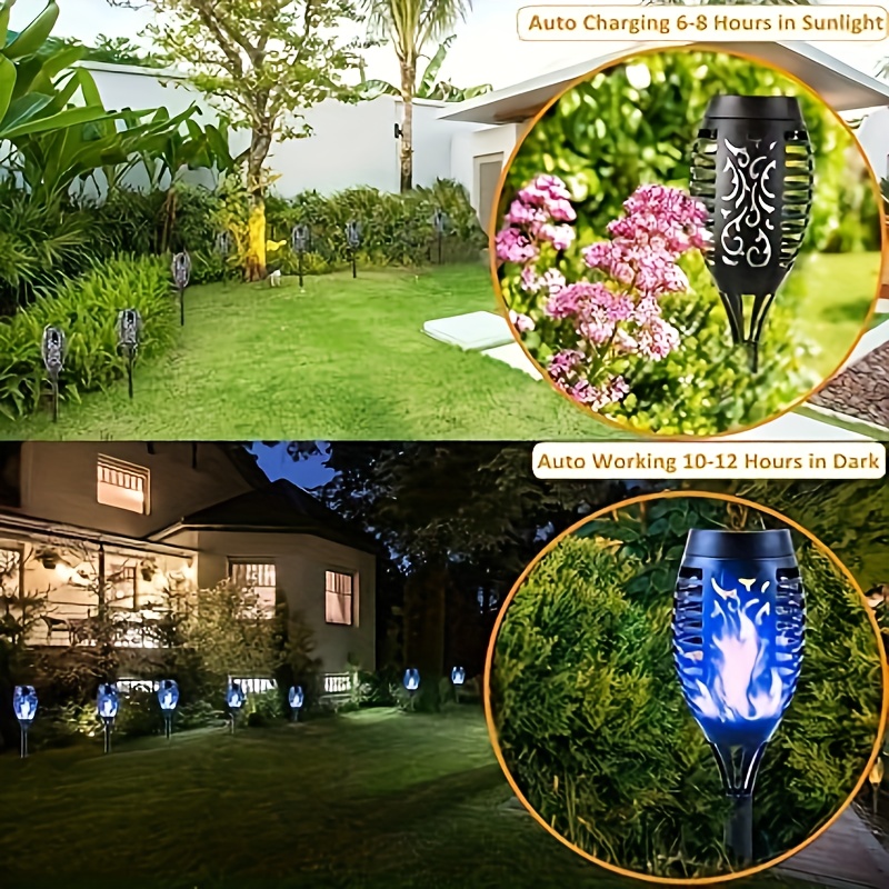 12LED Solar- Flamme Halloween exklusive Taschenlampe flackernde Lampe wasserdichte Garten dekoration Ich bin Freien Rasen Weg Hof Stehlampe