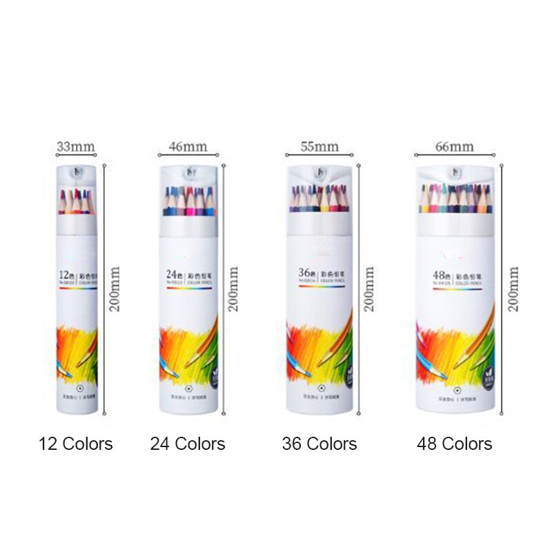 12/24/36/48 Color Pencil Set for Drawing Sketch Painting Student School Art Paint By Number Pens & Brushes TB