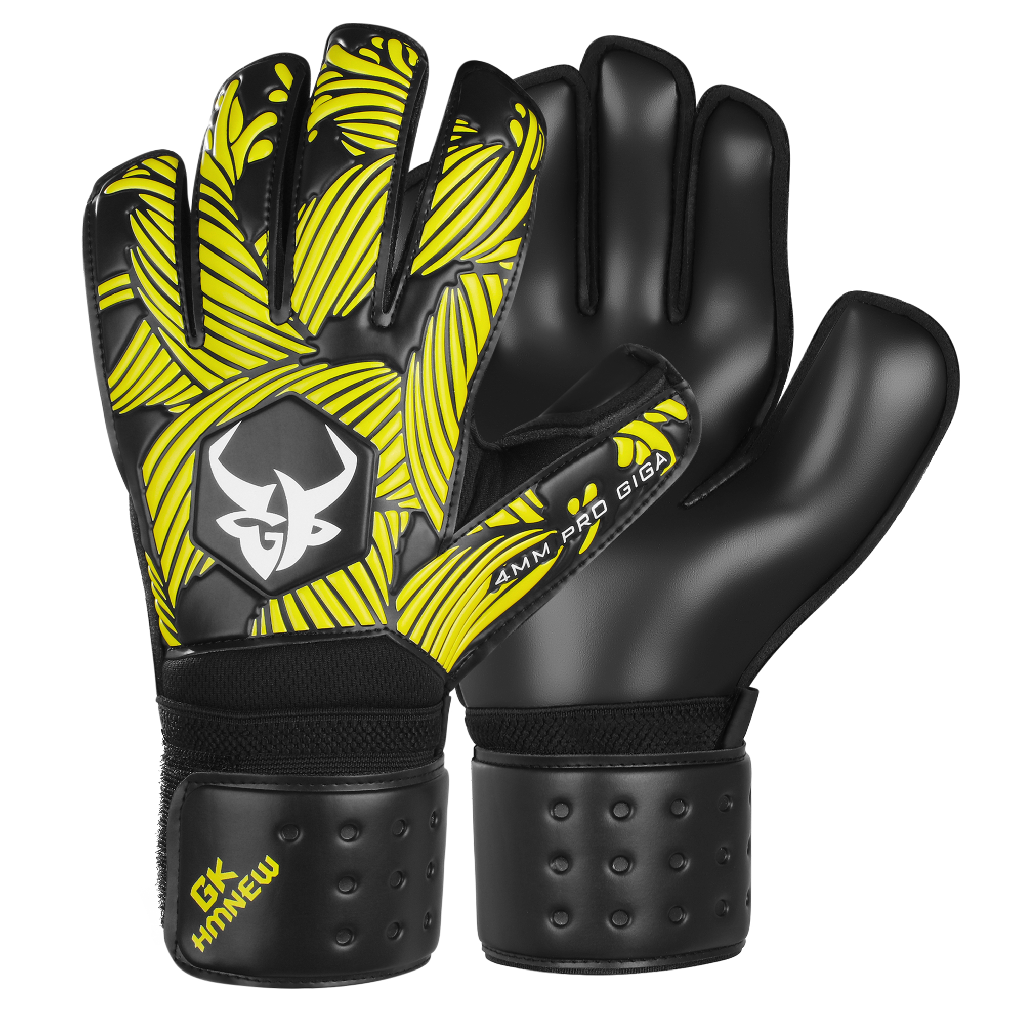 Keeper Keepershandschoenen Voetbalhandschoenen met sterke grip, vingerbescherming en 4+3MM latex voor kinderen, jeugd en volwassenen: Overigen / P