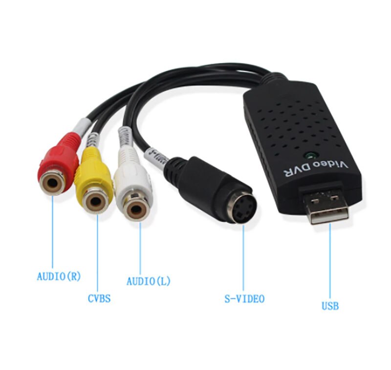 Usb 2.0 Video Converter Audio Capture Kaart Vhs Naar Digitale Converter Vhs Doos Vcr Tv Naar Digitaal Converter Voor Laptop win 7/8/10