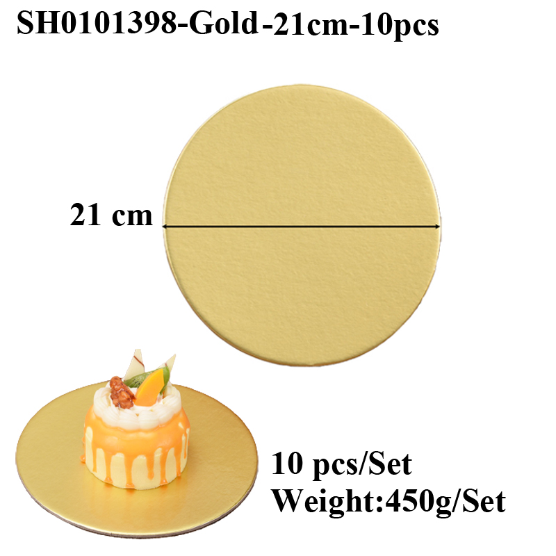 SHENHONG Golden 10-40CM Disposable Cake Circle Base Boards Round Coated Cakeboard Cake Plate Decorations Pastries Displays Tray: SKY BLUE