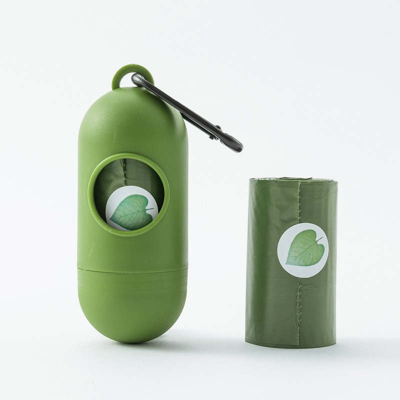 Bolsa Biodegradable para caca de perro, Extra gruesa, fuerte, con dispensador, accesorios para mascotas al aire libre: Marrón oscuro