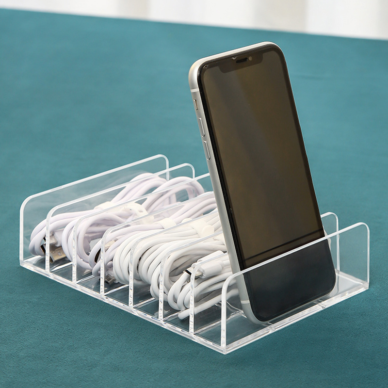 Ins Desktop Wire Cable Organizer Box USB Data Line Cable Storage Holder Case Jewelry Makeup Tank Bin Home Accessories Organizer