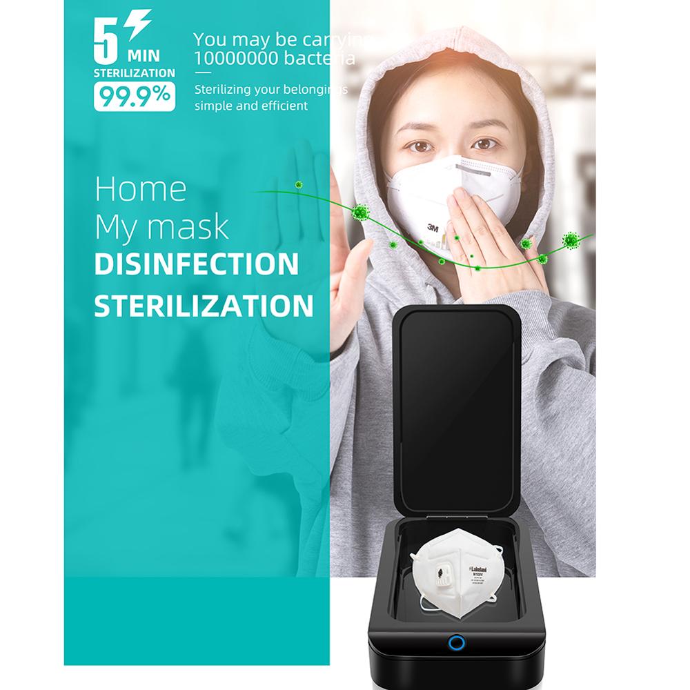 Draagbare Uv Doos Ultraviolet Voor Telefoon Maskers Veiligheid Hygiëne Goede Afdichting