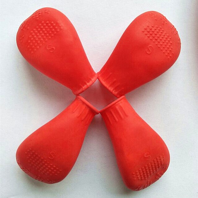 4 pcs Outdoor Waterproof Dog Shoes Pets Boots Socks For French Bulldog Puppy Dog Cats Non Slip Rubber Rain Dog Socks Candy Color: Red / M