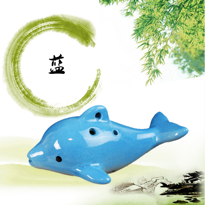 Ocarina 6 Hole Musical Instrument Dolphin Ocarina Ornaments Children Musical Instrument