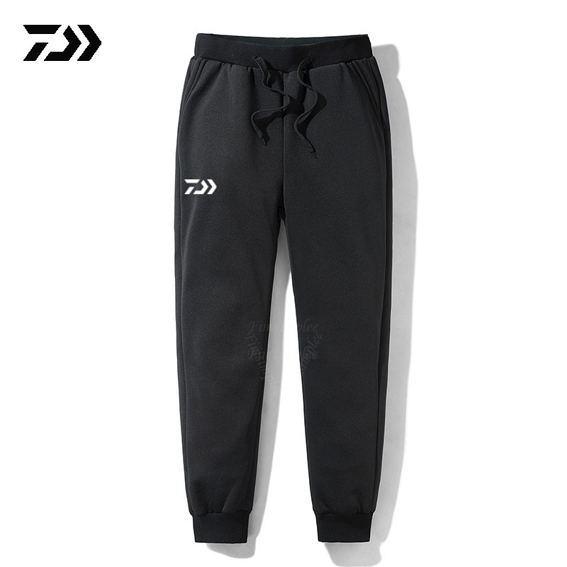 Daiwa Winter Broek Mens Koord Vissen Broek Thermische Dikker Katoen Effen Kasjmier Wandelen Broek Down Broek Fleece Broek: Black / 4XL