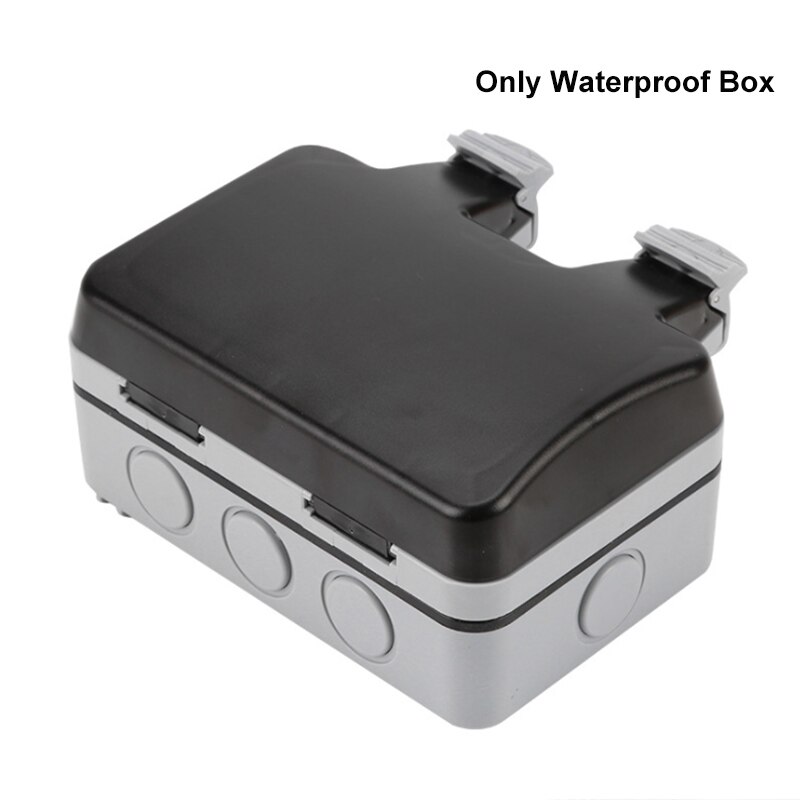 2-Weg Outdoor Socket Stopcontact Slagvastheid 3680W 16A Eu Uk Fr Us Stopcontact IP66 Muur socket Voor Tuin Inrichting: Waterproof Box