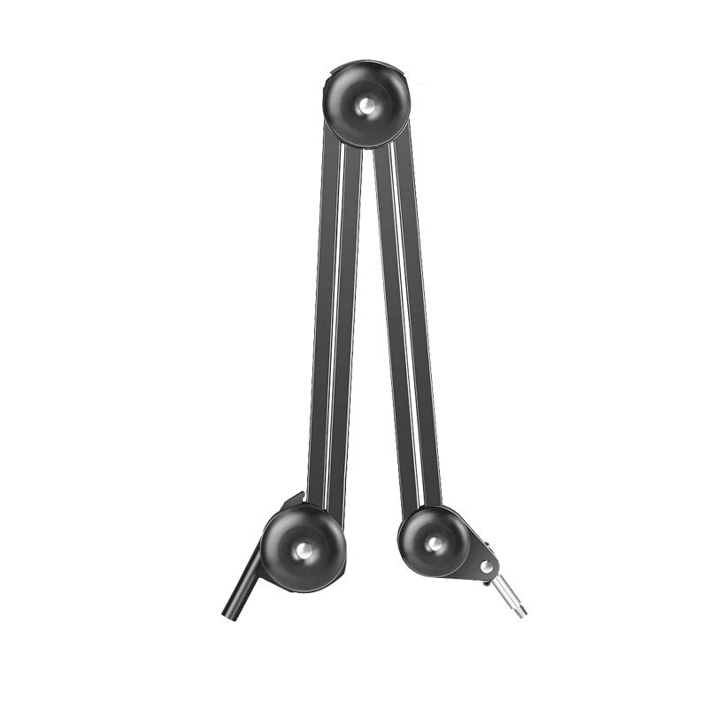 Robuster mikrofonständer mit verstellbarem schwenkarm für sprachaufnahmen, standardausführung