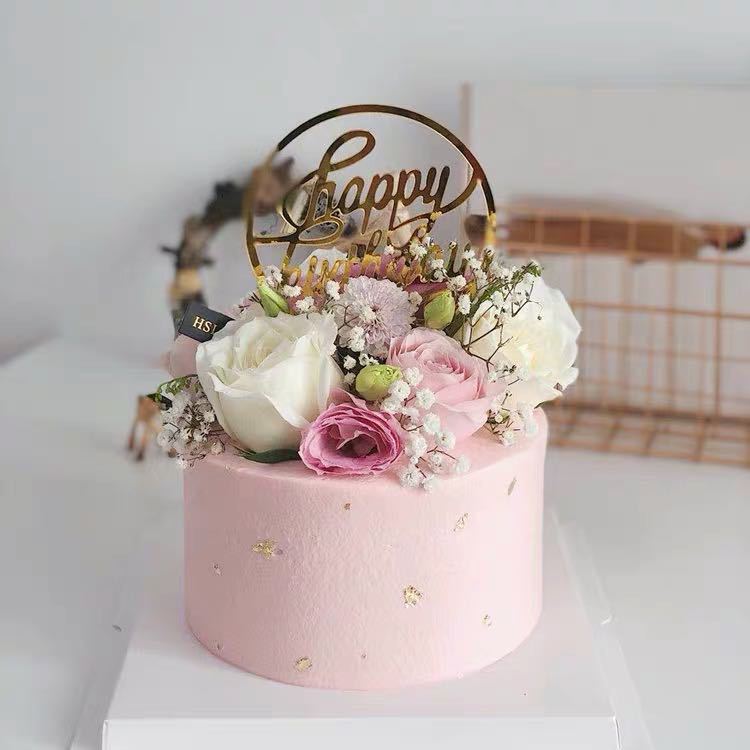 Glitter Glücklich Geburtstag Kuchen Topper Acryl Brief Gold Kuchen Dessert Top Flagge Dekoration für Geburtstag Party Hochzeit Liefert