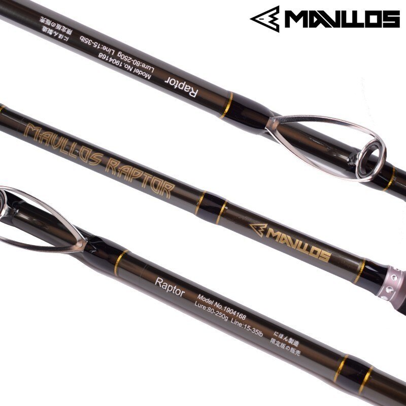 Mavllos RAPTOR filature canne à pêche Super dur FUJI modèle leurre poids 80-250g 2 Section Action rapide bateau d'eau salée tige de gabarits