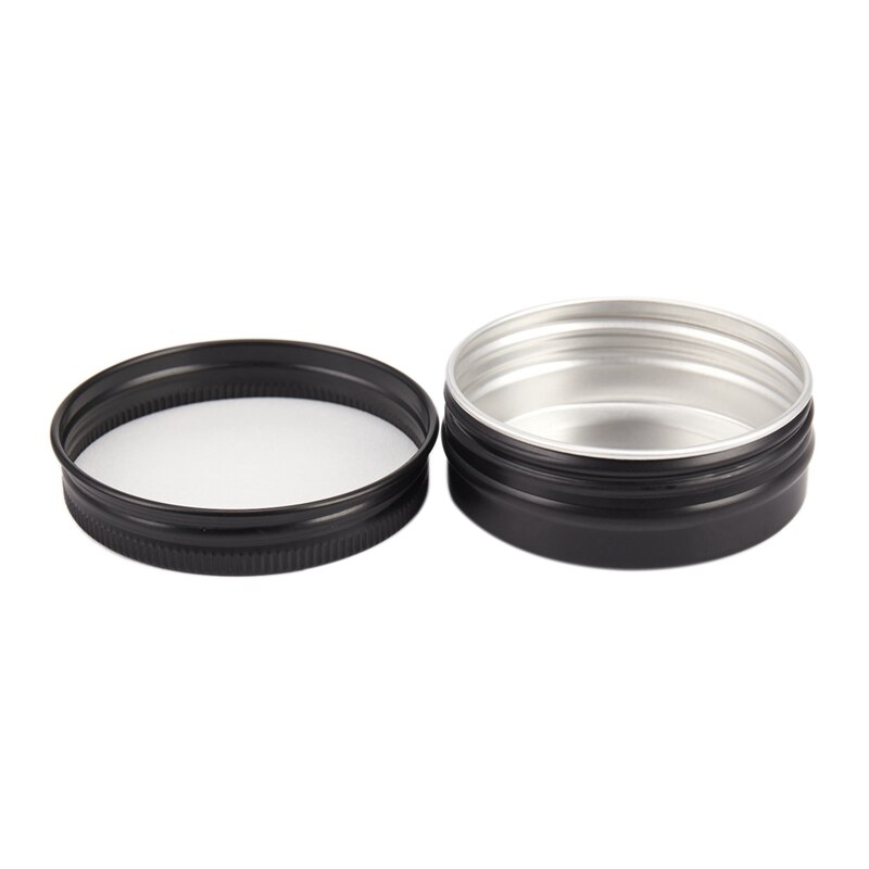 Aluminum Tin Cans - 80 Pack 1Oz / 30G Round Metal Tin Container Screw Top Cans Cosmetic Sample Containers Candle Tins