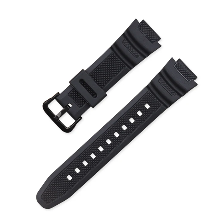 Strap for Casio AE-1000W 1200 AQ-S810W/S800W SGW-400H/500H/800H W-735H 216H AEQ-110W Men Silicone Rubber Watch Band Bracelet: Red Black