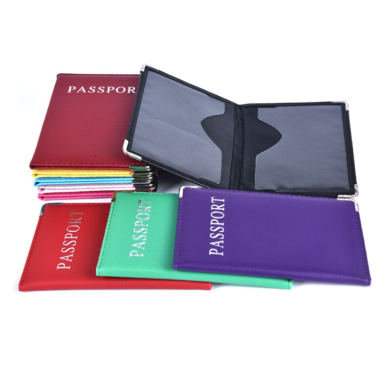 Casual PU Leather Passport Covers Travel Accessories Men Women Passport Business Holder wallet Case ID Bank Credit Card Bag
