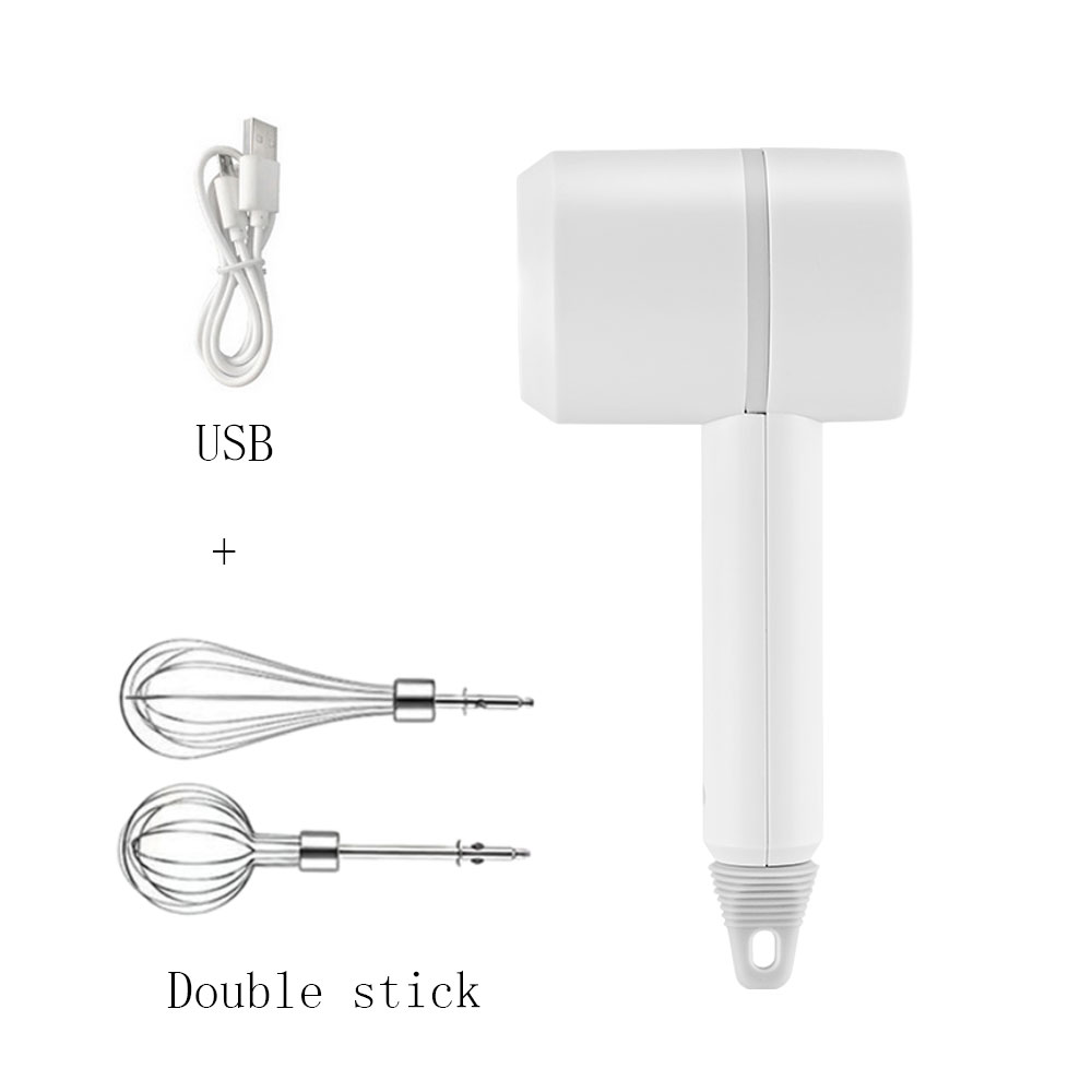 Elektrisk matmikser usb oppladbar trådløs håndmikser kjøkkendeigmikser eggvisper bærbar melkeskummermaskin