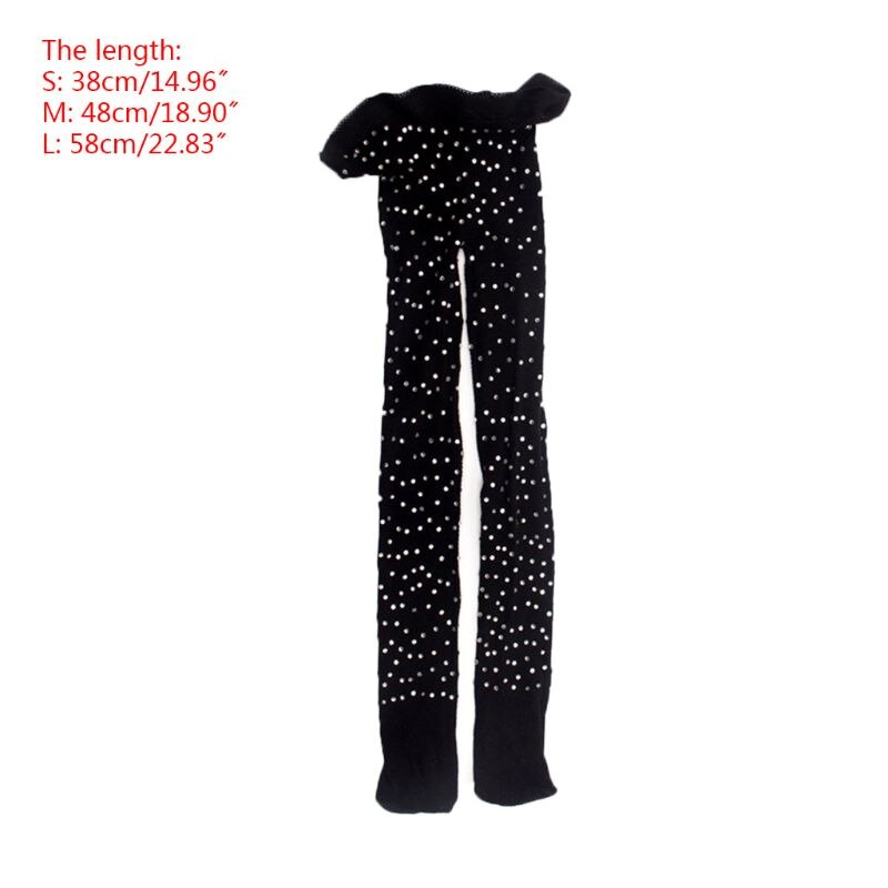 Kinderen Rhinestone Visnet Sokken Mode Meisjes Dieptepunt Sok Dunne Panty 40JC