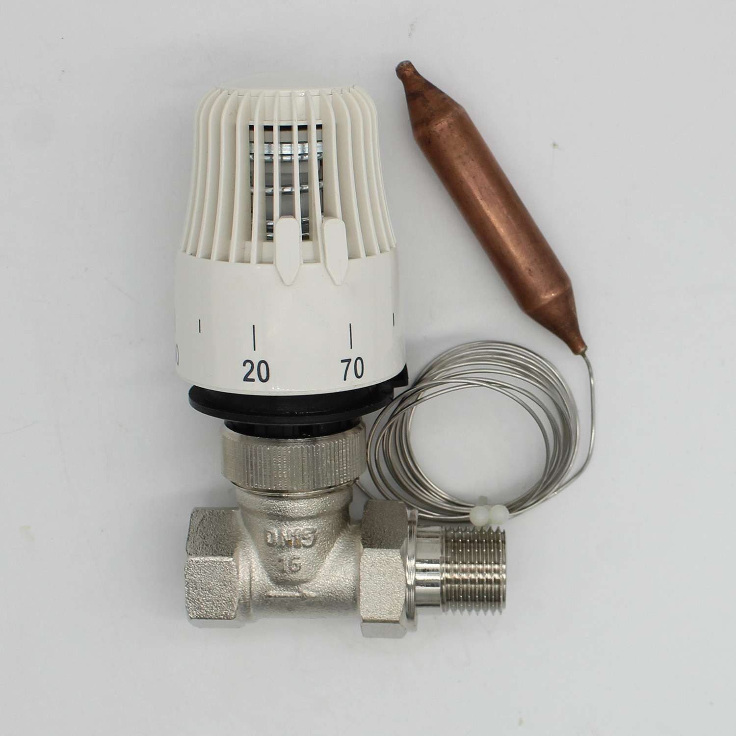 Energiebesparing 30-70 graden controle vloerverwarmingssysteem thermostaatkraan M30 * 1.5 Afstandsbediening controlle 2way Straight valve