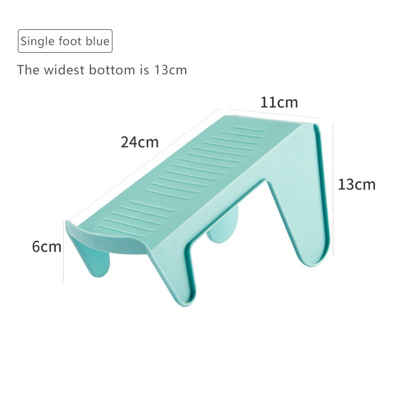 Schoenenrek schoenenrek dubbellaags schoenenrek draagbare kast voor thuis, slaapzaal schoenenkast schoenen en slippers opbergen: Enkele voet blauw