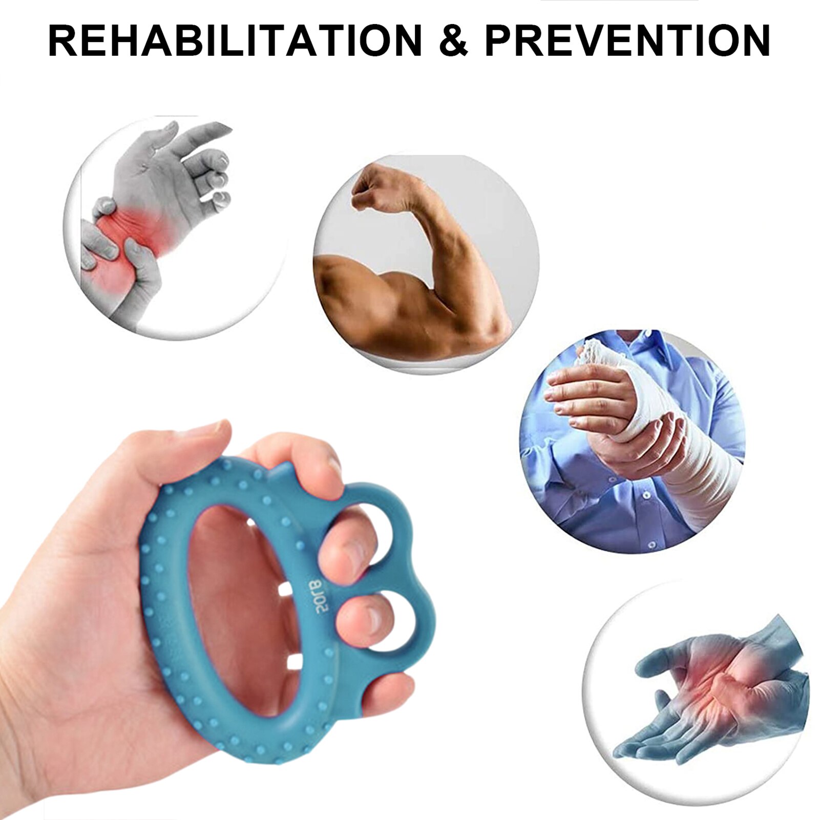 Handgreep Strengthener Hand Grip Exerciser Voor Fysiotherapie Hand Gripper Silicone Vinger Expander Oefening Handgreep Ring