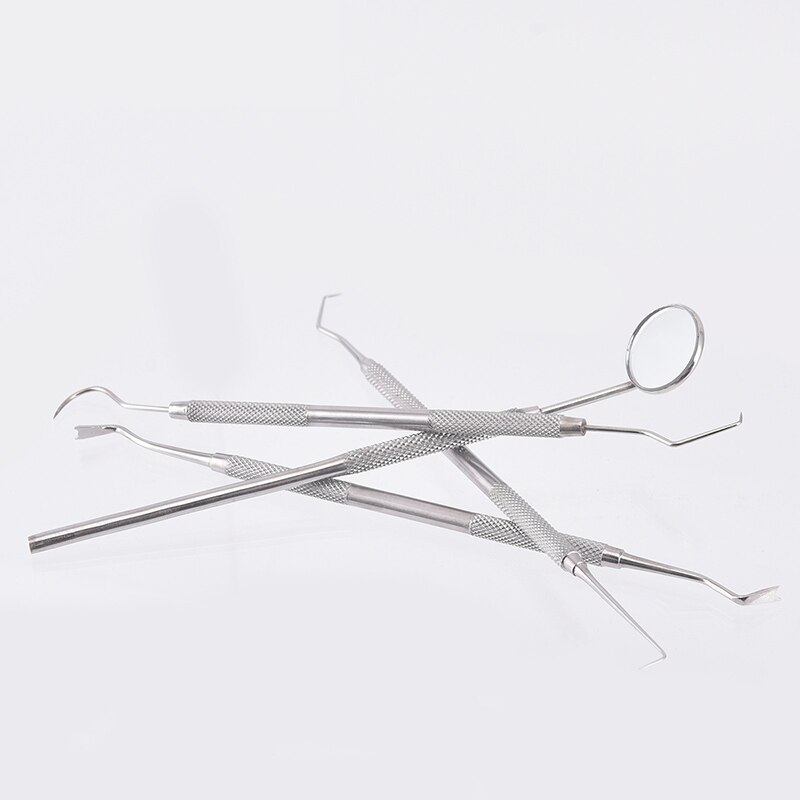 Firedelt sett seksdelt sett til alternativer tannmaterialer tanninstrumenter periodontalt instrument curette sonde