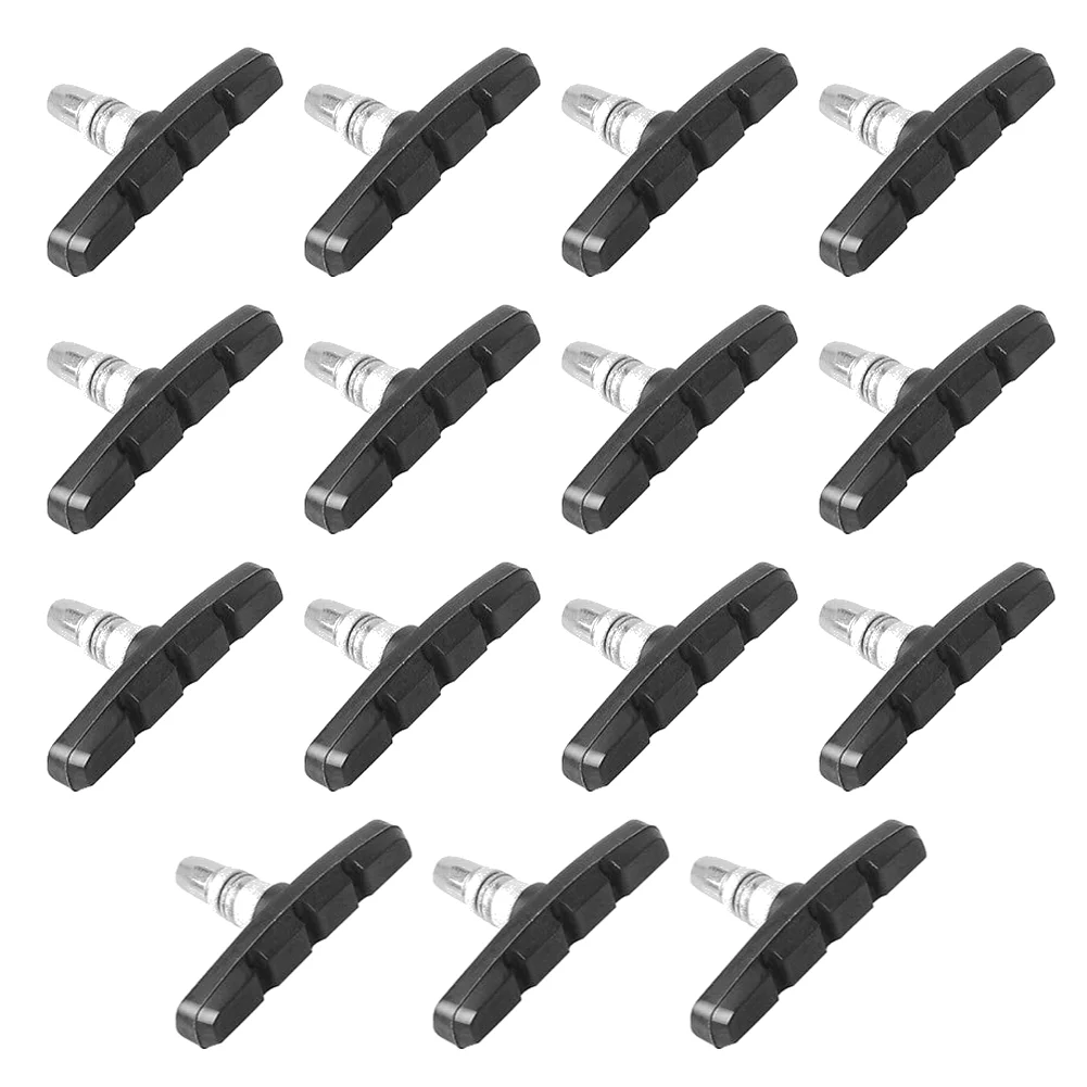 Bloque de freno de goma para bicicleta de montaña y carretera, zapatas de Metal, resistentes al desgaste, accesorios de freno para montar en bicicleta, 20-1 piezas: Azul