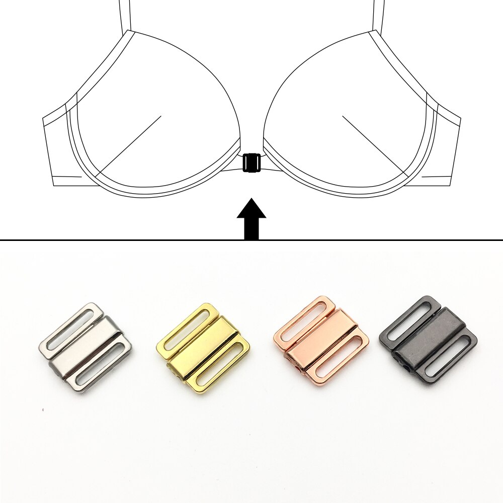 100 sets 12mm bh-clips badmode clickers bh metalen voorsluiting vervanging met 4 kleuren