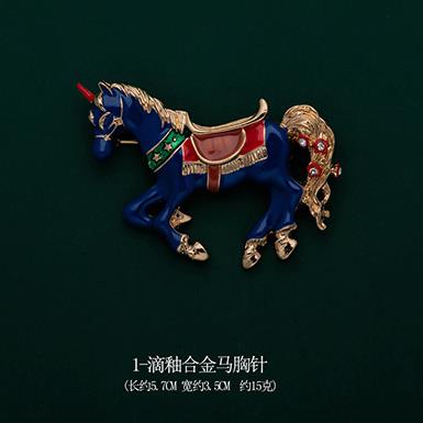 Huanzhi Vintage Druipen Glazuur Zirkoon Parel Abstracte Metalen Animal Broche Voor Vrouwen En Man Kraag Accessoires Sieraden