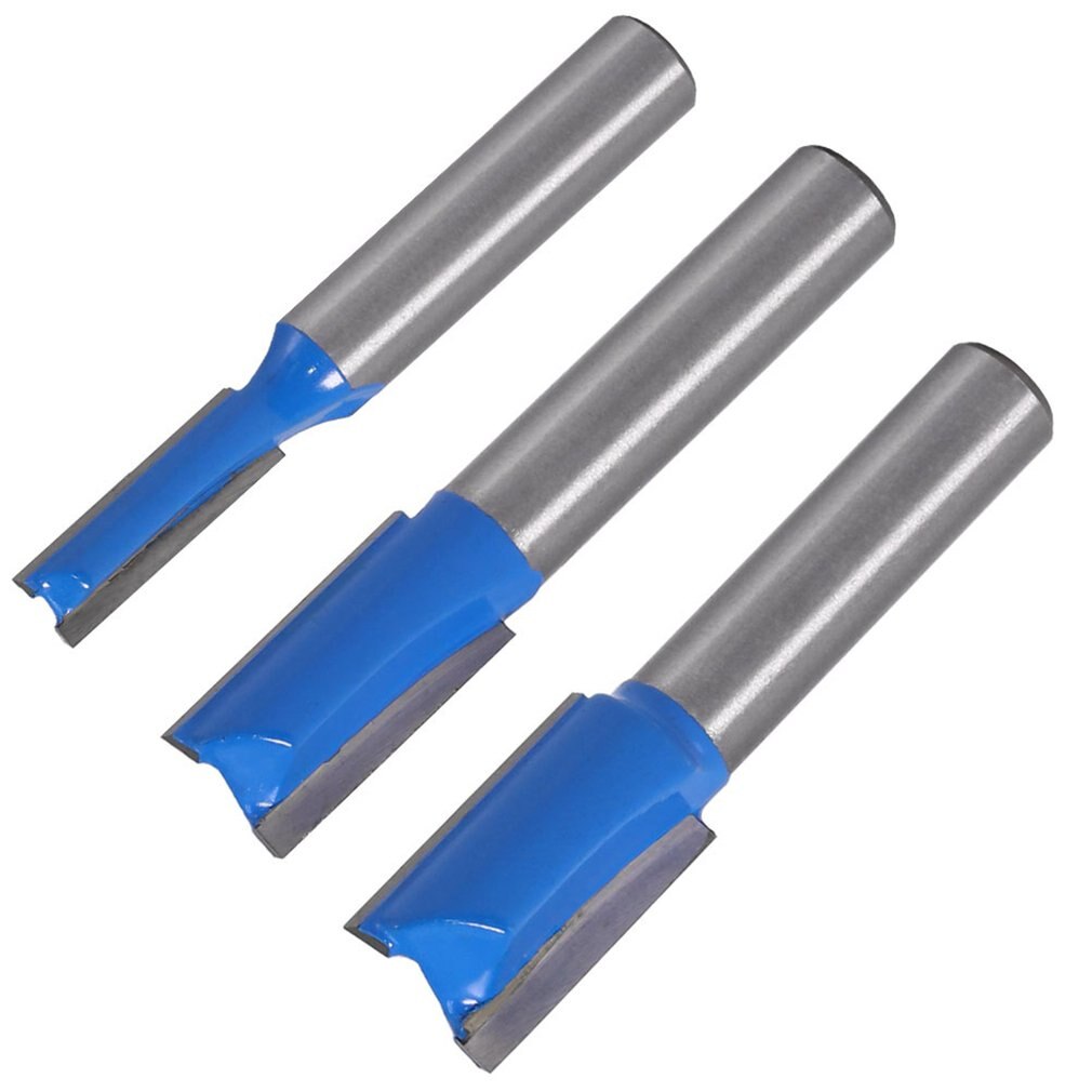 Enrutador de carpintería recto ranurado de vástago de 8mm, fresa de carpintería de diámetro de corte, herramienta de fresadora de extremo de carpintería