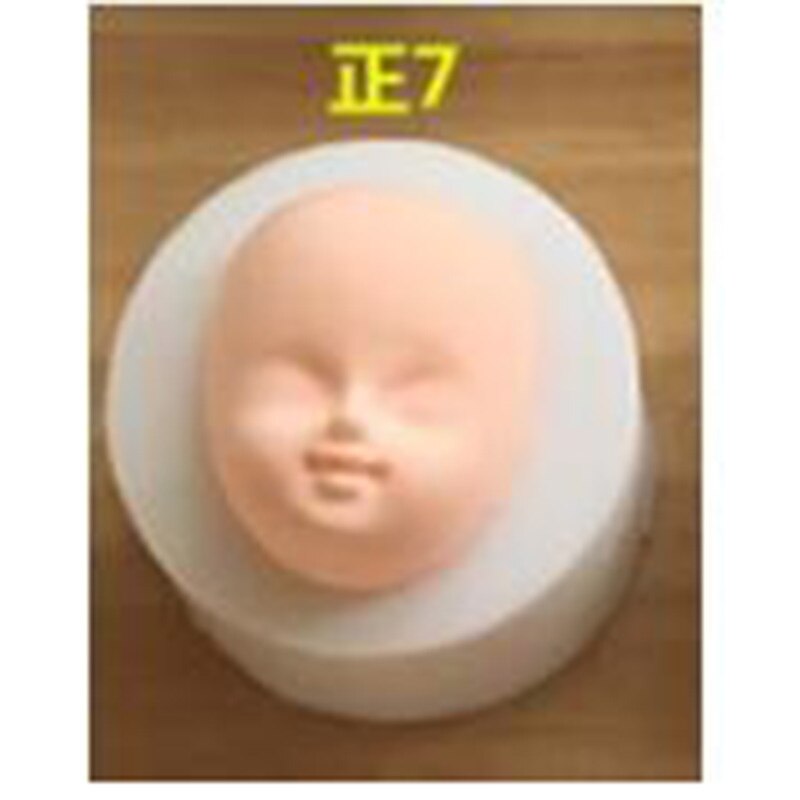 1 stk kake dekorasjonsverktøy 3d baby face myk leireformverktøy silikonform kake sjokoladegodteri bakeform fondant: 7