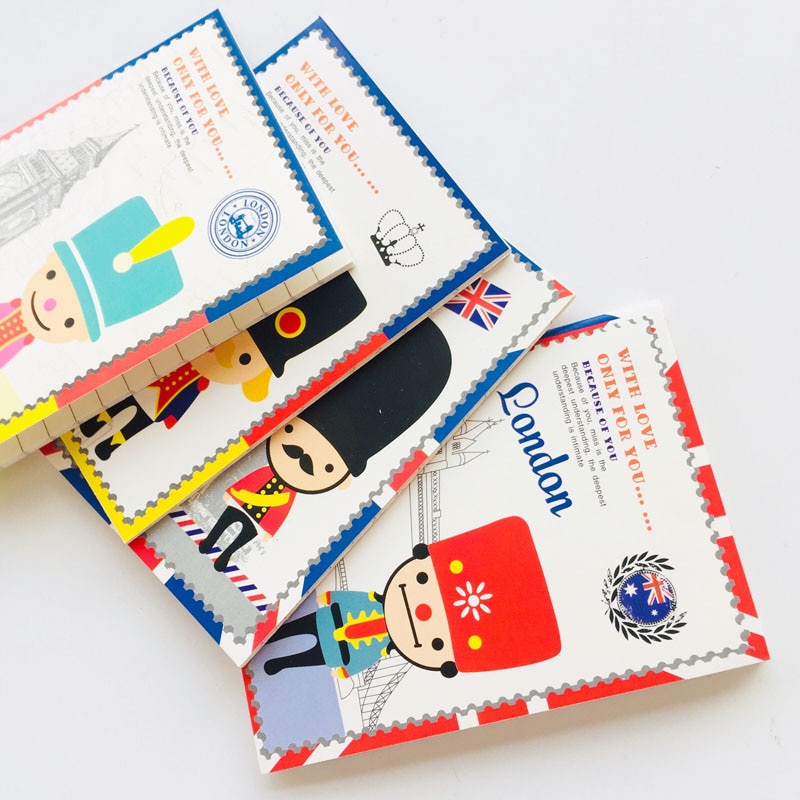 2PC 20 Sheets London Soldier Small Lined Notebook School Office Supply Student Stationery Notepad