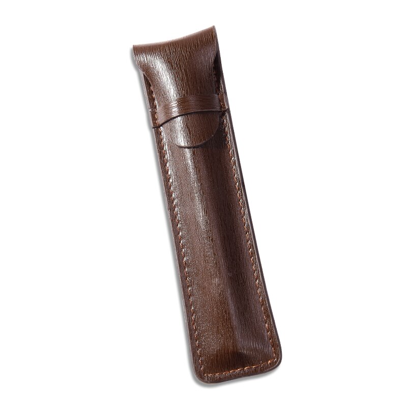 Funda de cuero para pluma estilográfica hecha a mano, estuche de un solo soporte para bolígrafos, funda de almacenamiento para suministros de oficina y escuela, 1 ud.: N