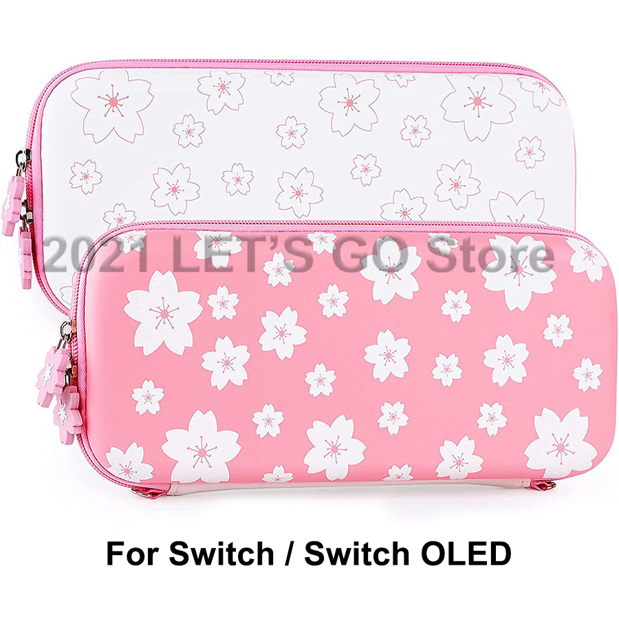 Custodia a tracolla portatile a tracolla Sakura rosa per Nintendo Switch per accessori Console Nintendo Switch / OLED / Lite: Crossbody Sling Bag2