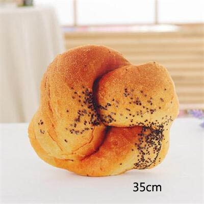 3d simulation mad pude rygpude sjov smør kiks brød hamburger tegneserie plys legetøj sofa stol pude siesta pude: Sesambrød 35cm