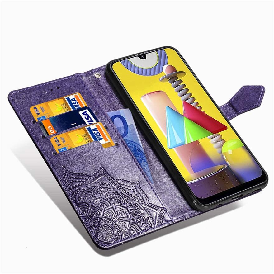 Funda con tapa para Motorola E6S , Funda de cuero 3D con cartera de Mandala para Motorola Moto E6S, carcasa para Moto E6S E6 S E 6 S