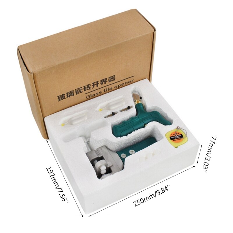 Handheld Manual Scribing Delimitation Glass Ceramic Tile Opener Portable Thick Glass Cutter with Measuring Tape Cutting Tool
