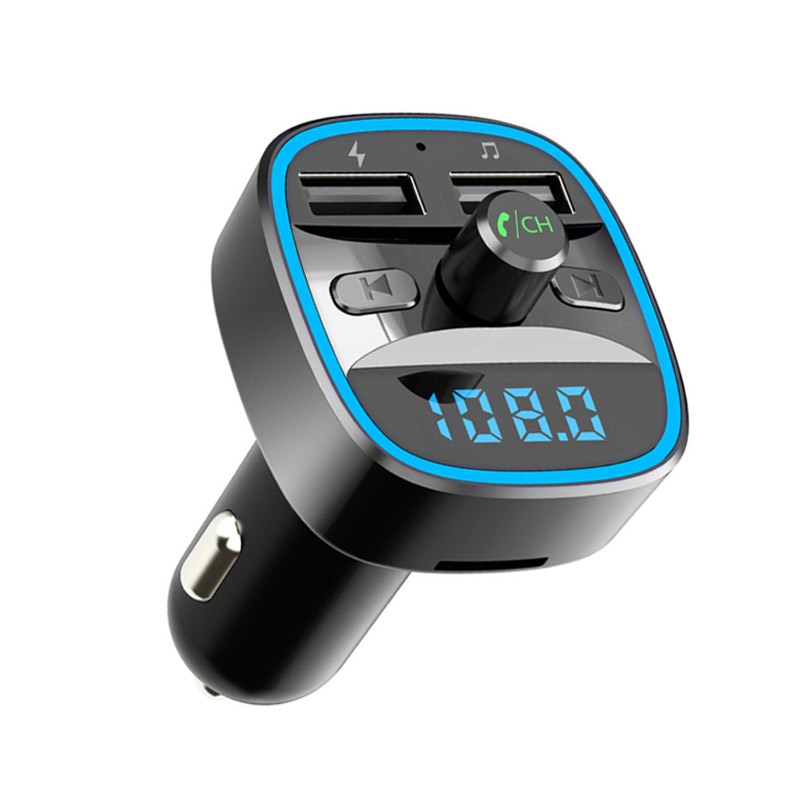 JaJaBor FM Transmitter Bluetooth Car Kit Handsfree Calling Auto Bluetoooth 5.0 Car MP3 Player 2.4A Quick Charge USB Car Charger