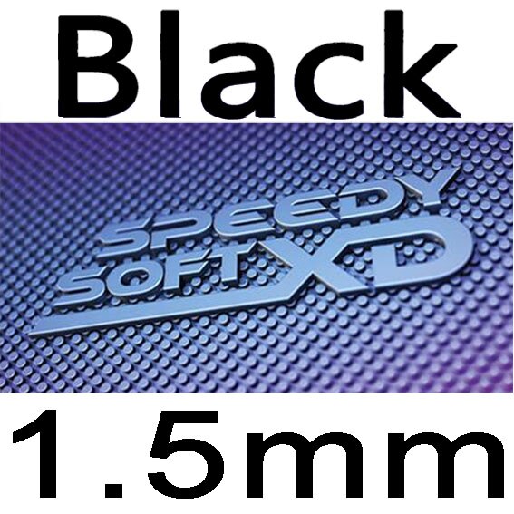 TIBHAR SPEEDY SOFT XD Pimples Out Special with sponge Table Tennis rubber ping pong tenis de mesa: black 1.5mm