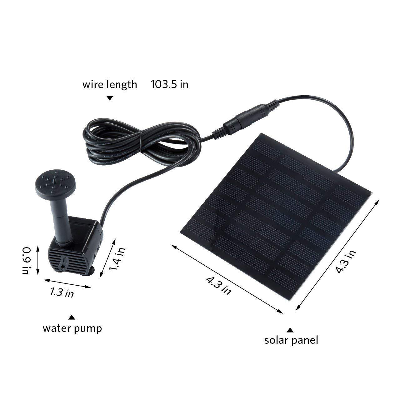 Zonne-energie Fontein Tuin Vijver Dompelpomp Universele 180L/H RV Caravan Solar Waterpomp Outdoor Fontein