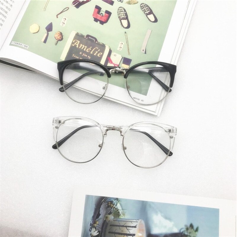 Montura transparente para gafas para hombres y mujeres, gafas Anti-fatiga, Ojo de gato, , gafas de ordenador, lentes de óptica Retro para hombre